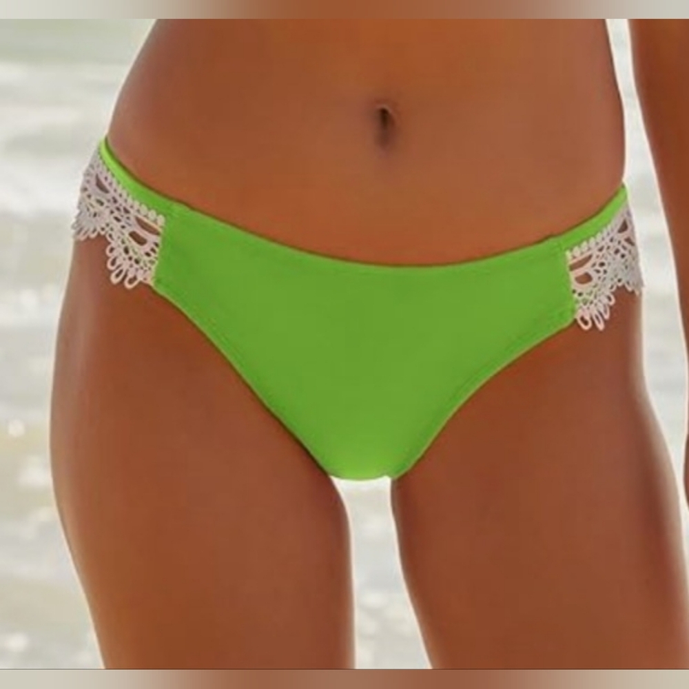 🧩BCA BY REBECCA VIRTUE LACE TRIM HIPSTER BIKINI BOTTOM XL - Picture 1 of 6